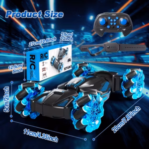 Gesture-controlled remote-controlled stunt car toy