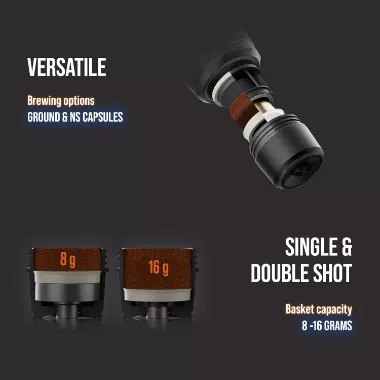 Bærbar kaffemaskine, velegnet til brug på rejser, camping og i bilen. - Billede 2